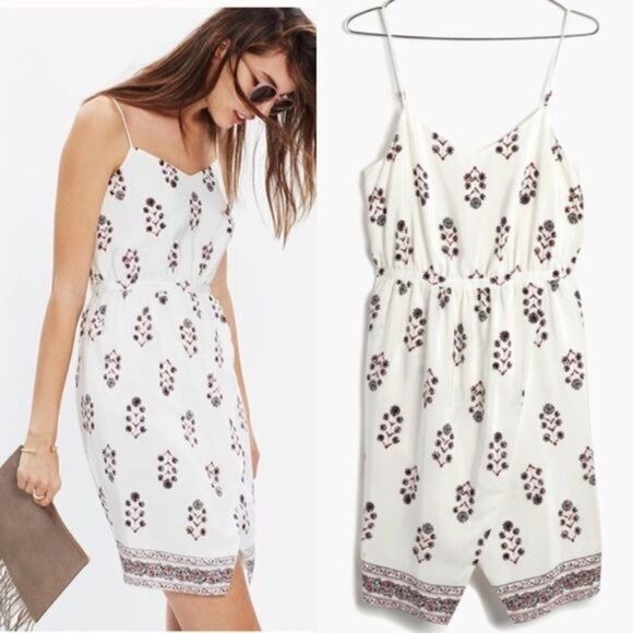Madewell 100% Silk Sandstar Cami Tulip Hem Sleeveless Mini Dress 2 - Picture 1 of 11